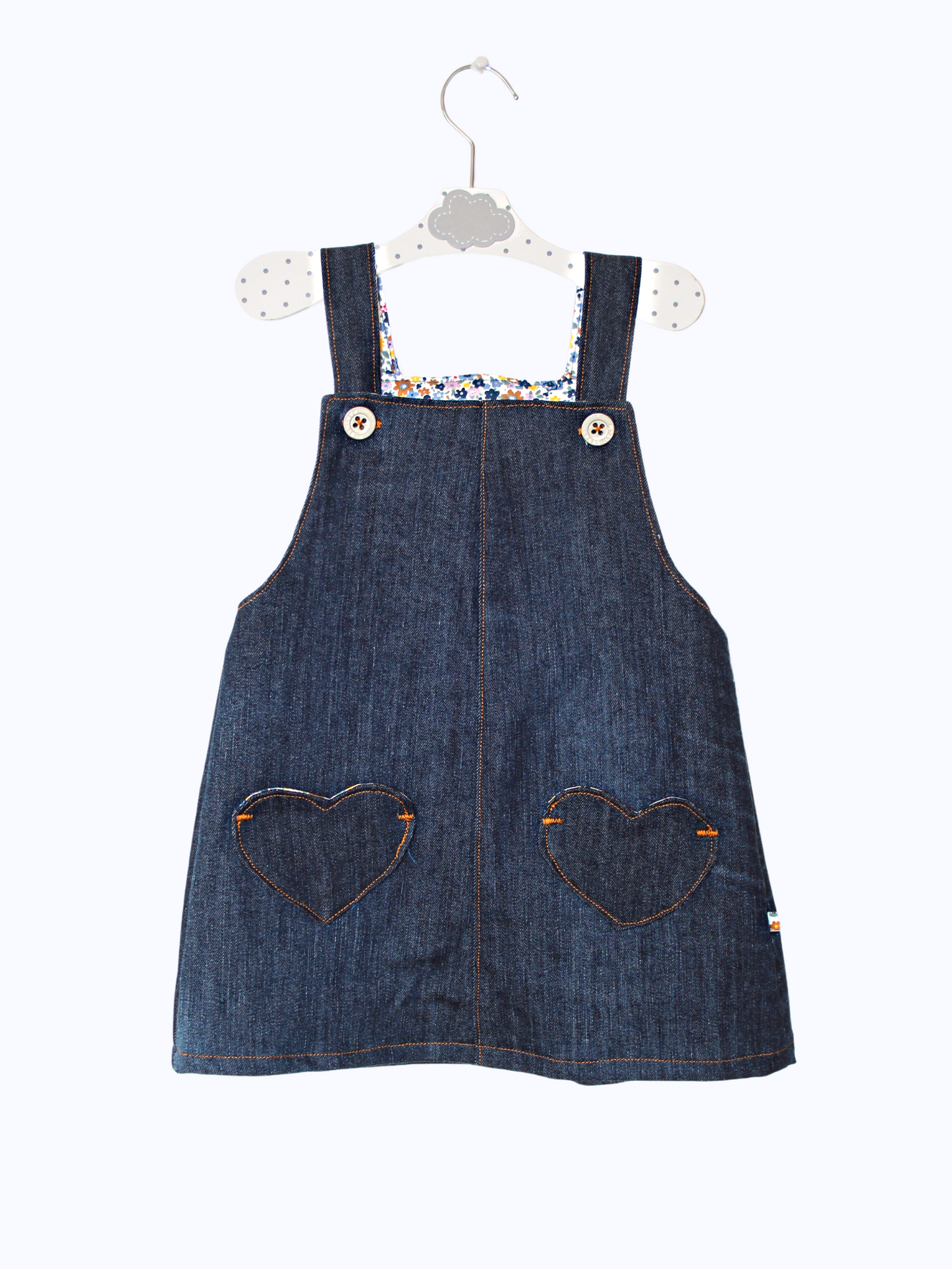 Robe chasuble en jean recyclé